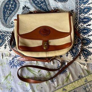 Vintage Dooney & Bourke large carrier bag in bone & British tan